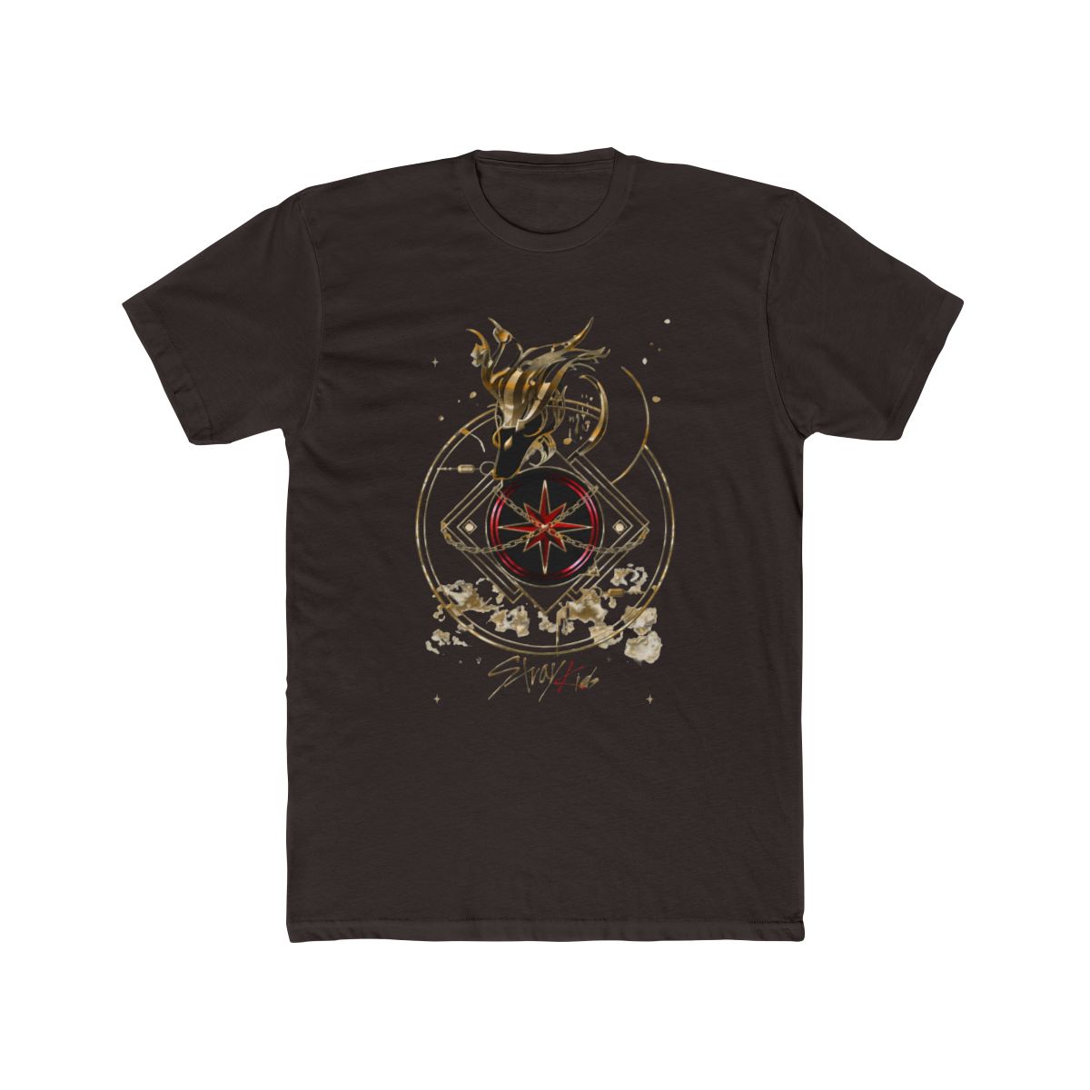Stray Kids Dominate Tour Gold Dragon Nachimbong Compass T Shirt - alternate angle 3, merchandise